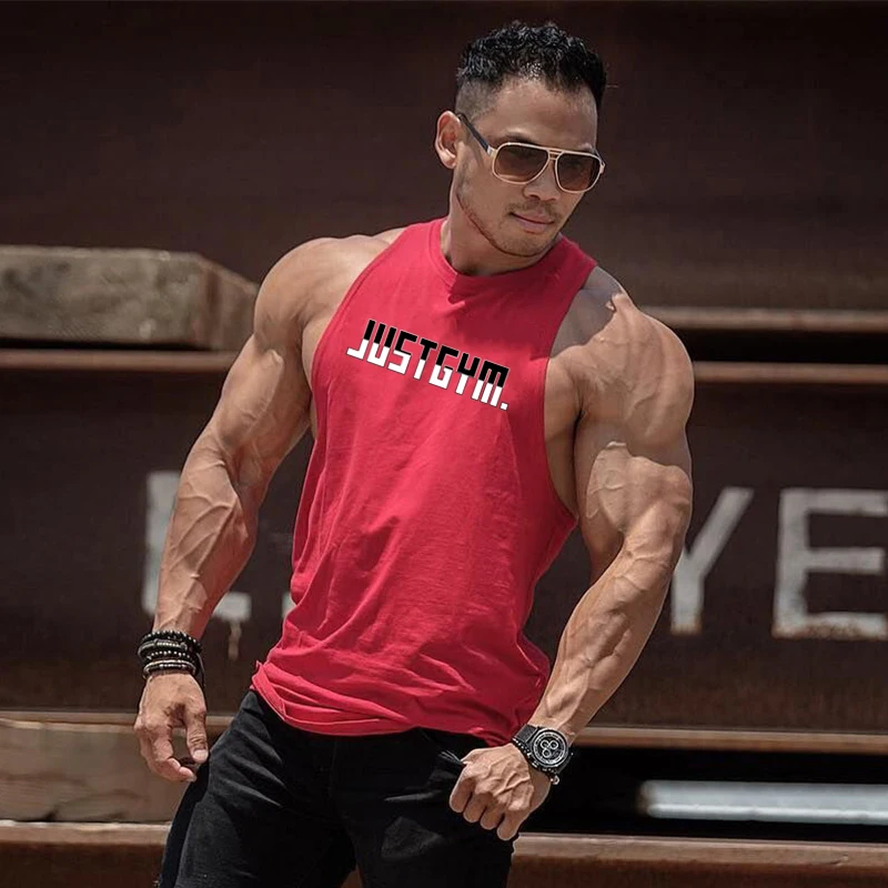 Summer Mens Muscleguys Professional Gym Workout Pumping iron Sports Fitness Bodybuilding O-neck Graphic Printed Sleeveless Shirt