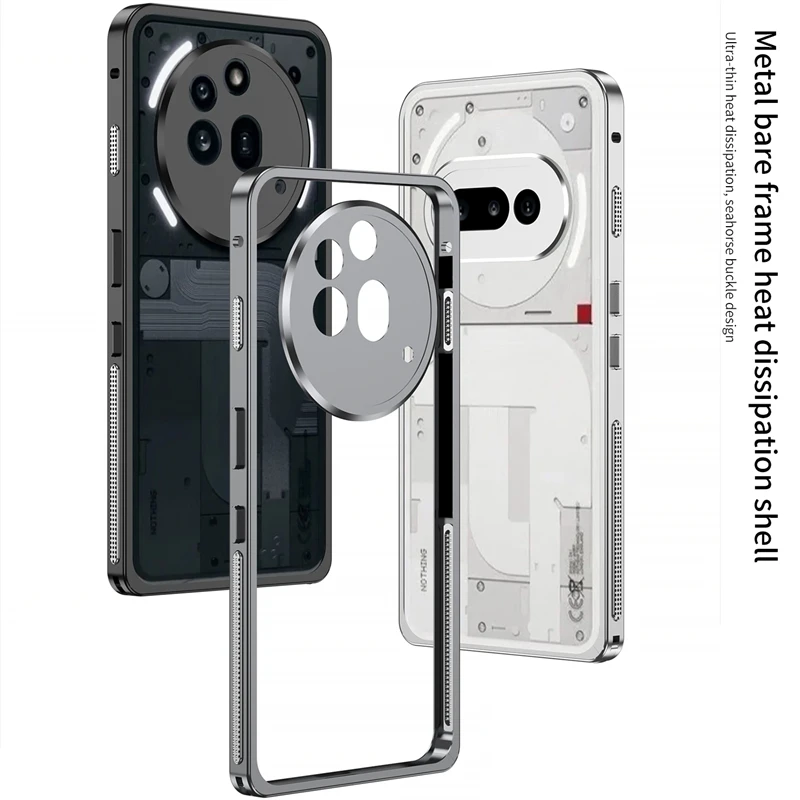 

Охлаждающий чехол для телефона Nothing 3a Pro Phone3 3 A, чехол из алюминиевого сплава с металлической рамкой, средняя рамка с защитой камеры