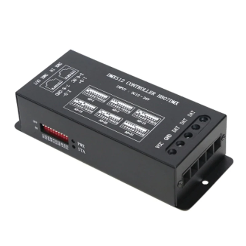 Controlador DMX512, conectar a la consola DMX512, compatible con WS2812,WS2813,UCS1903,Etc.13 canales DMX por dispositivo