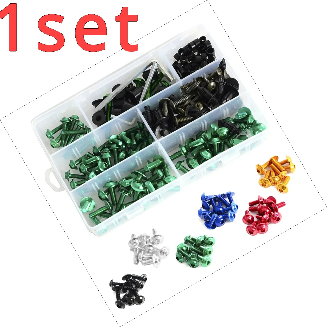 

1 комплект для мотоцикла, алюминиевый полный обтекатель с ЧПУ, комплекты болтов для кузова, подходят для YZF R1 FZ1 FZ6 MT07 FZ-07 MT09 MT10, универсальный