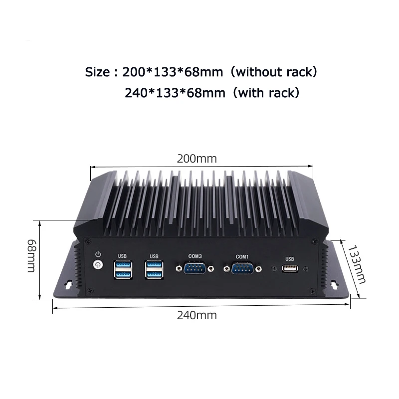 Fanless Mini Pc I3 10110U I5 8250U 10210U Dual RS232 422 485 2 * Lan 2 * Hd Wifi 6 * Usb Industriële Embedded Computer Thin Client