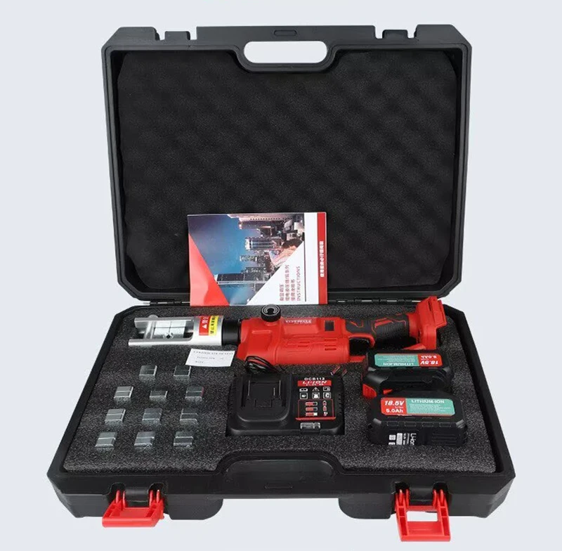 Electric Crimping Tool DM-240A Rechargeable Hydraulic Pliers Copper Aluminum Terminal Crimping Pliers Pressure Adjustable