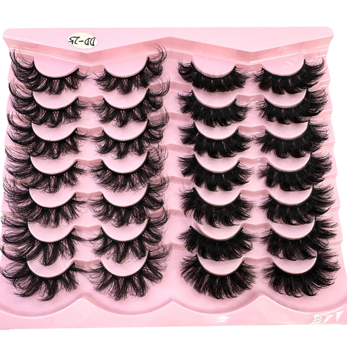 HBZGTLAD 14ペアミックスまつげミンクふわふわドラマチックつけまつげナチュラルロングフェイクミンクまつげウィスピーフェイクまつげ