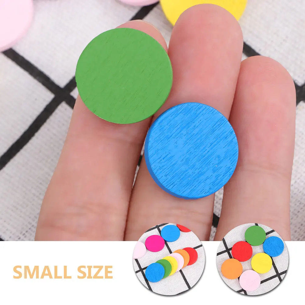 150 stks Houten Schijf Leermiddel Kleurrijke Ronde Chip Veelkleurige Tellers Kids Math Montessori Educatief Speelgoed Houten Plakjes