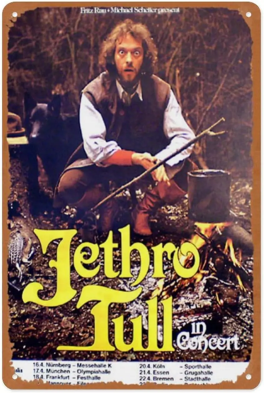 Band Metal Sign - Jethro Tull Concert - Vintage Band Wall Ar