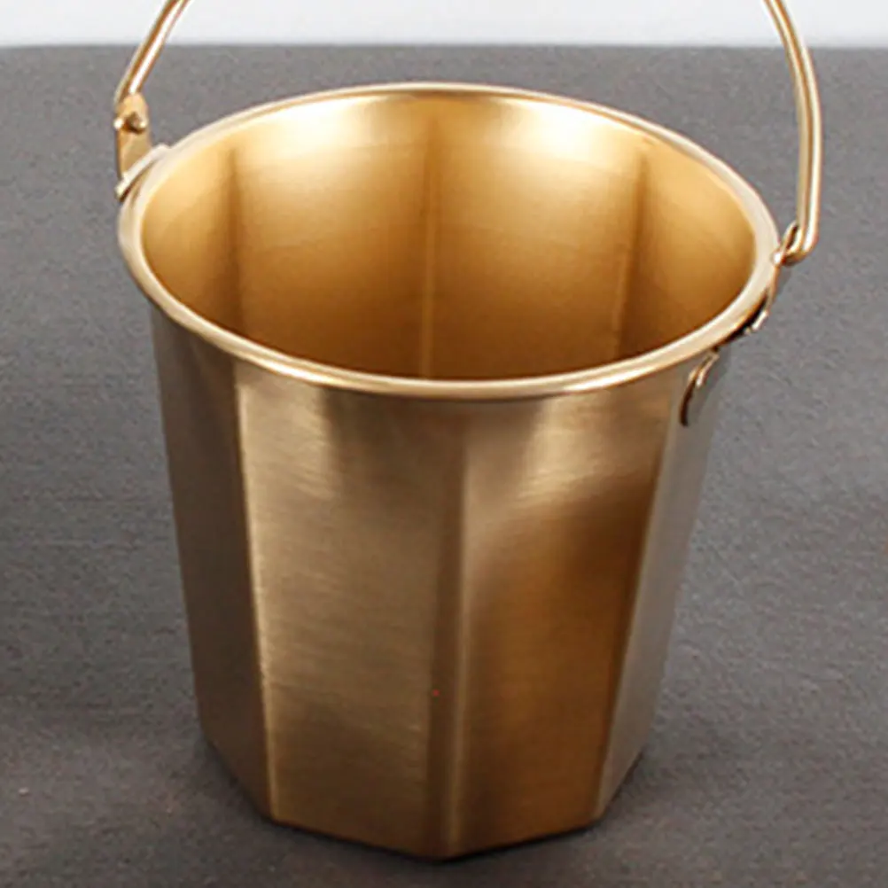 

Stainless Steel Bucket Handle Portable Water Storage Container Multipurpose Milk Bucket for Home Farm Kitchen