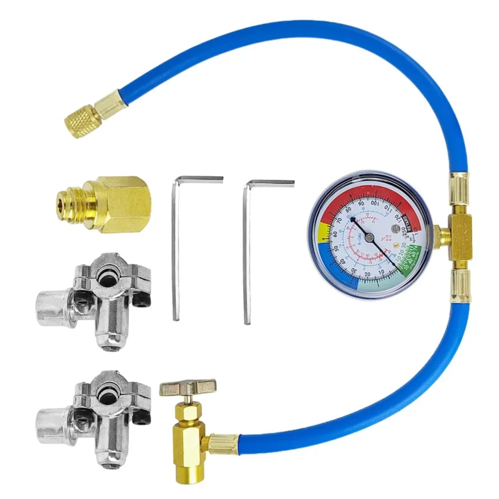 

6pcs Filling Hose Set With Puncture Valve Adapter And Filling Hose For R134A Portable And Convenient Accessories