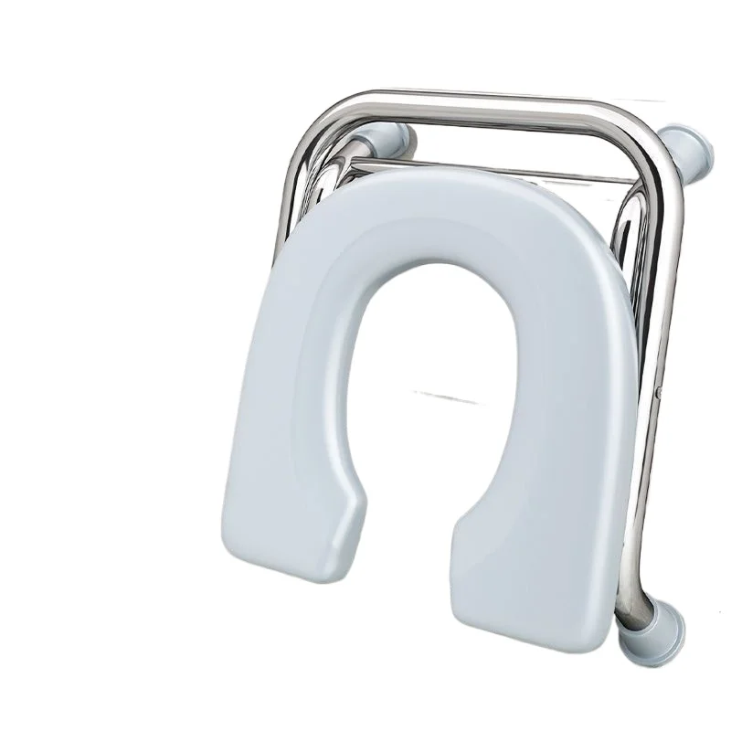 Chaise de toilette pliable portable en alliage d'aluminium pour personnes âgées et femmes enceintes, siège de toilette accoudoir avec seau intégré