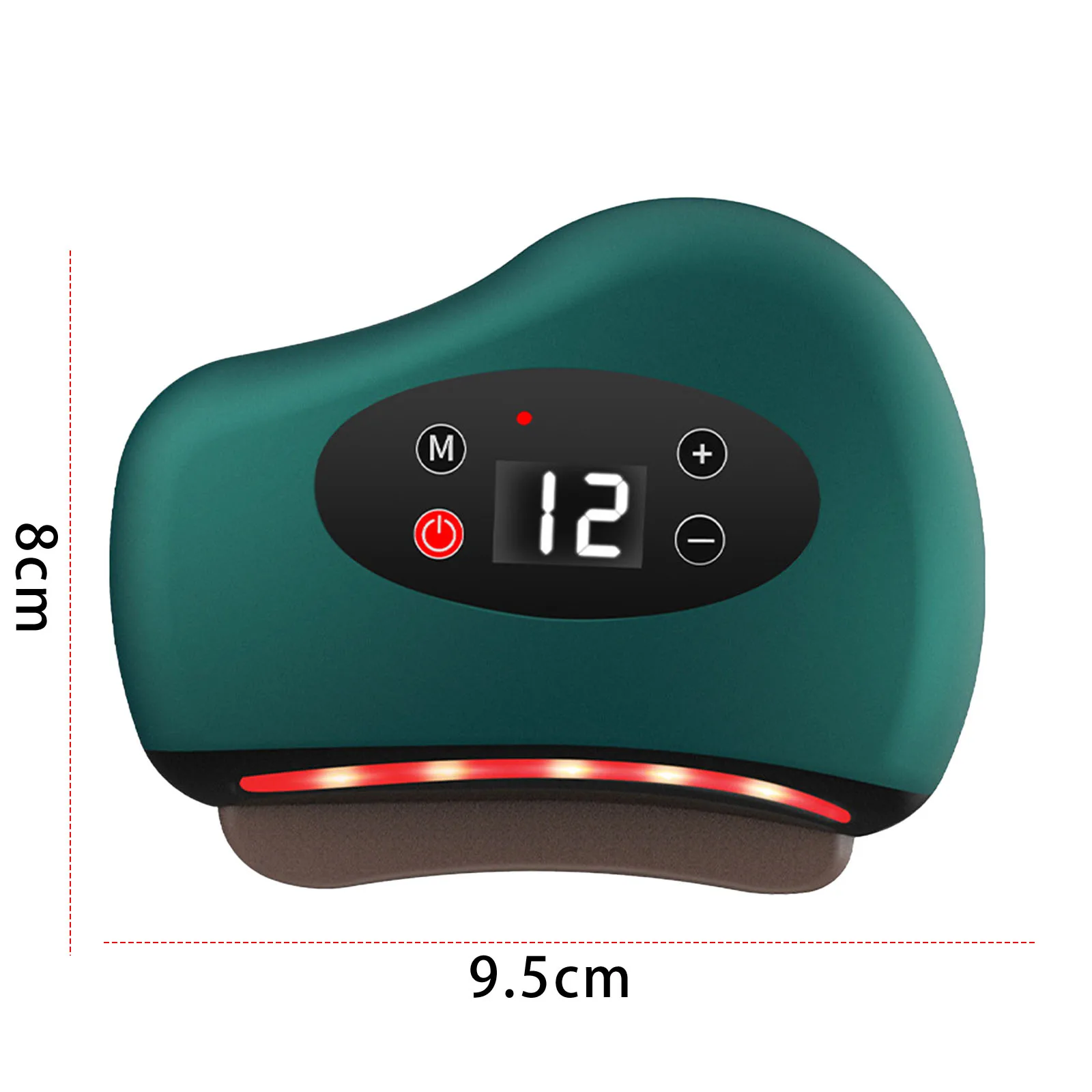 Bianstone Raschiante 3In1 Strumento per raschiare i muscoli riscaldati Ricarica USB Massaggiatore per occhi con impacco caldo per il sollevamento della pelle del viso del collo