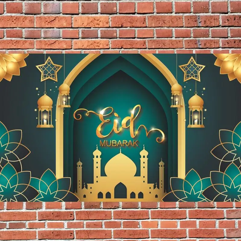 180X110cm Photography Background Cloth Tapestry 2023 Eid Al-Fitr Backdrop Banner Decor For Home Wall Islamic Party Supplies