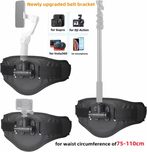 Imagen 1 del producto Correa de montaje para cinturón de cintura + reemplazo de palo Selfie ajustable para Insta360 X5 X4 ONE/X/X2/X3 GoPro 13 12 11DJI OSMO Action 5 4 3
