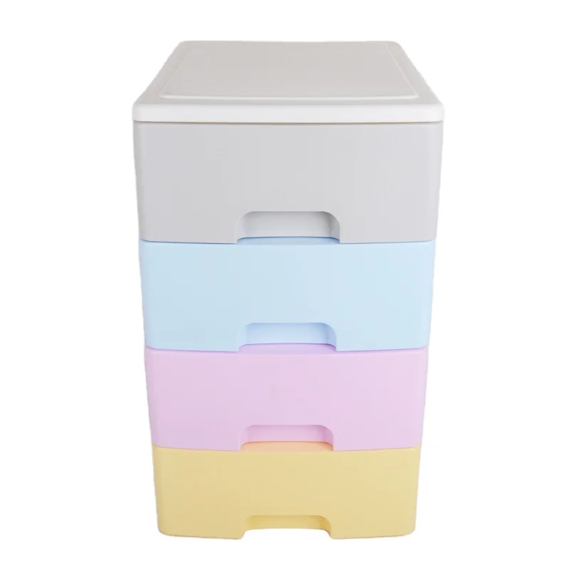 Wholesale colorful 4layer drawer plastic organizer storage box with low price