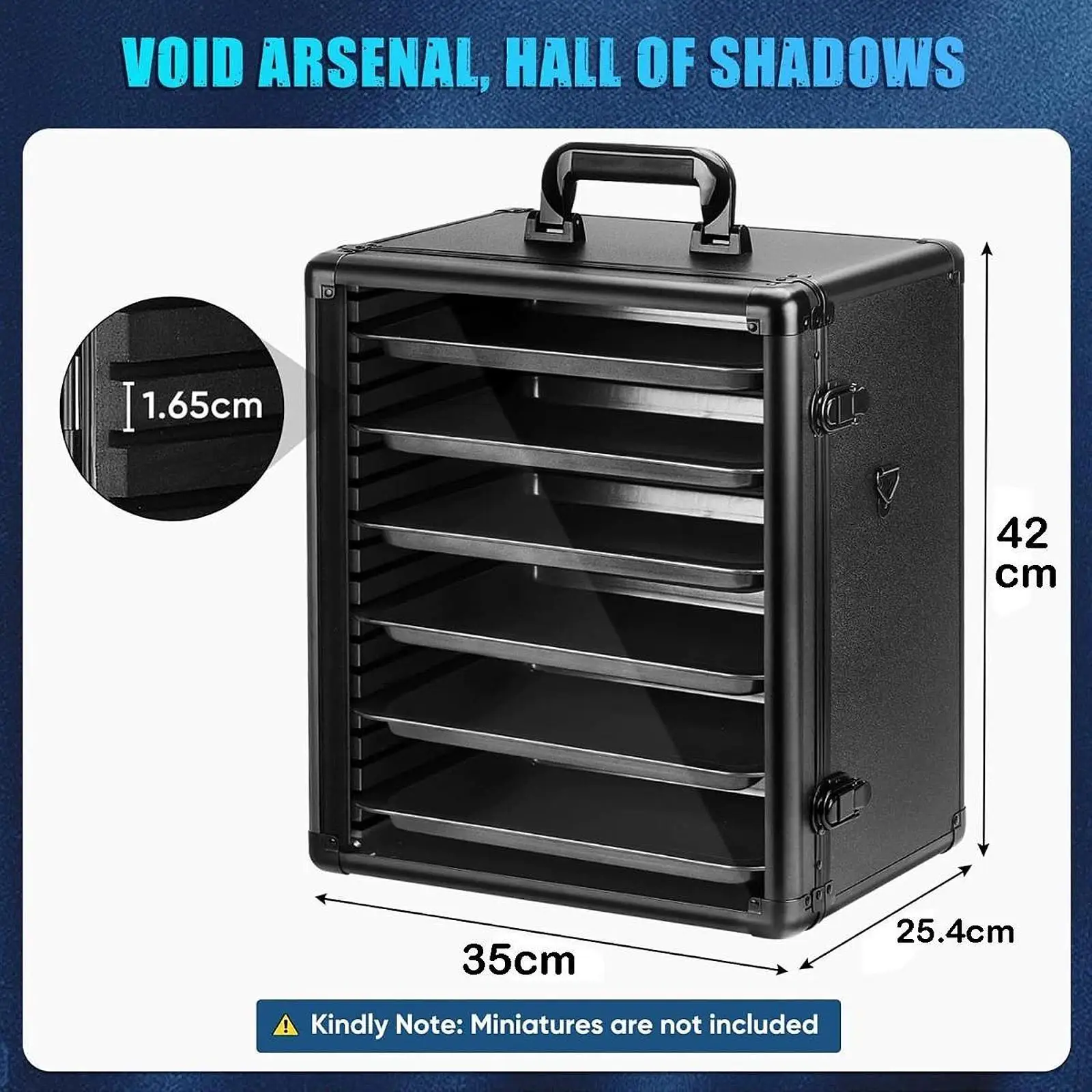 Miniatures Transport Case Figure Model Holder for Collectibles Carry Case Figurines Storage Box