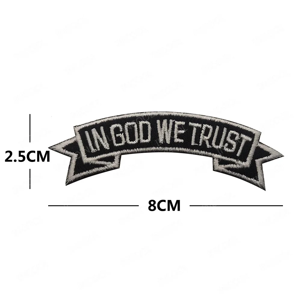 In God We Trust Sniper Medic Embroidered Patch Engineer Shoulder Tab Badges Ranger Special Operations Patch Contractor Appliques