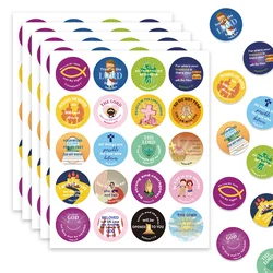 200 Pcs Christian Religious Stickers for Jesus Christian Faith Shape Stickers(Bible Style)