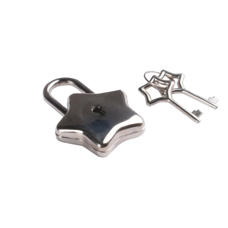 1PCS Security Key Lock With Key Mini Star Shape Archaize Padlocks