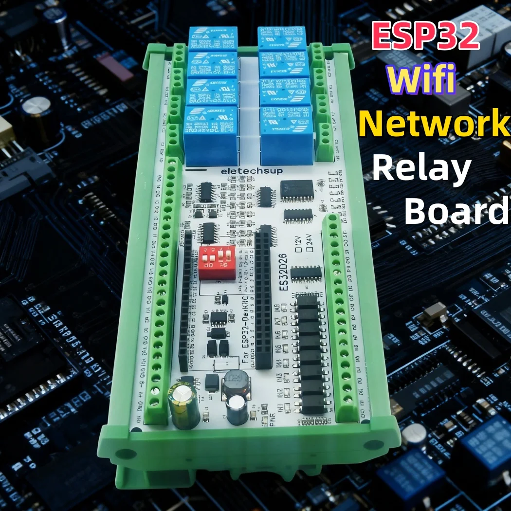 

Модуль реле для умного дома IOT Simple PLC с цифровыми и аналоговыми входами/выходами 4-20 мА, 0-10 В, 2AO-8AI-8DI-8DO, на базе ESP32 с Wi-Fi