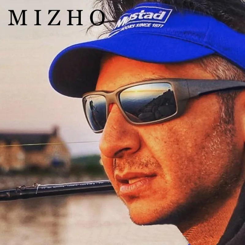 

MIZHO All-weather Snow Light Mirror Sunglasses Men Polarized Night Vision Glasses Driver For Men Yellow Eyewear