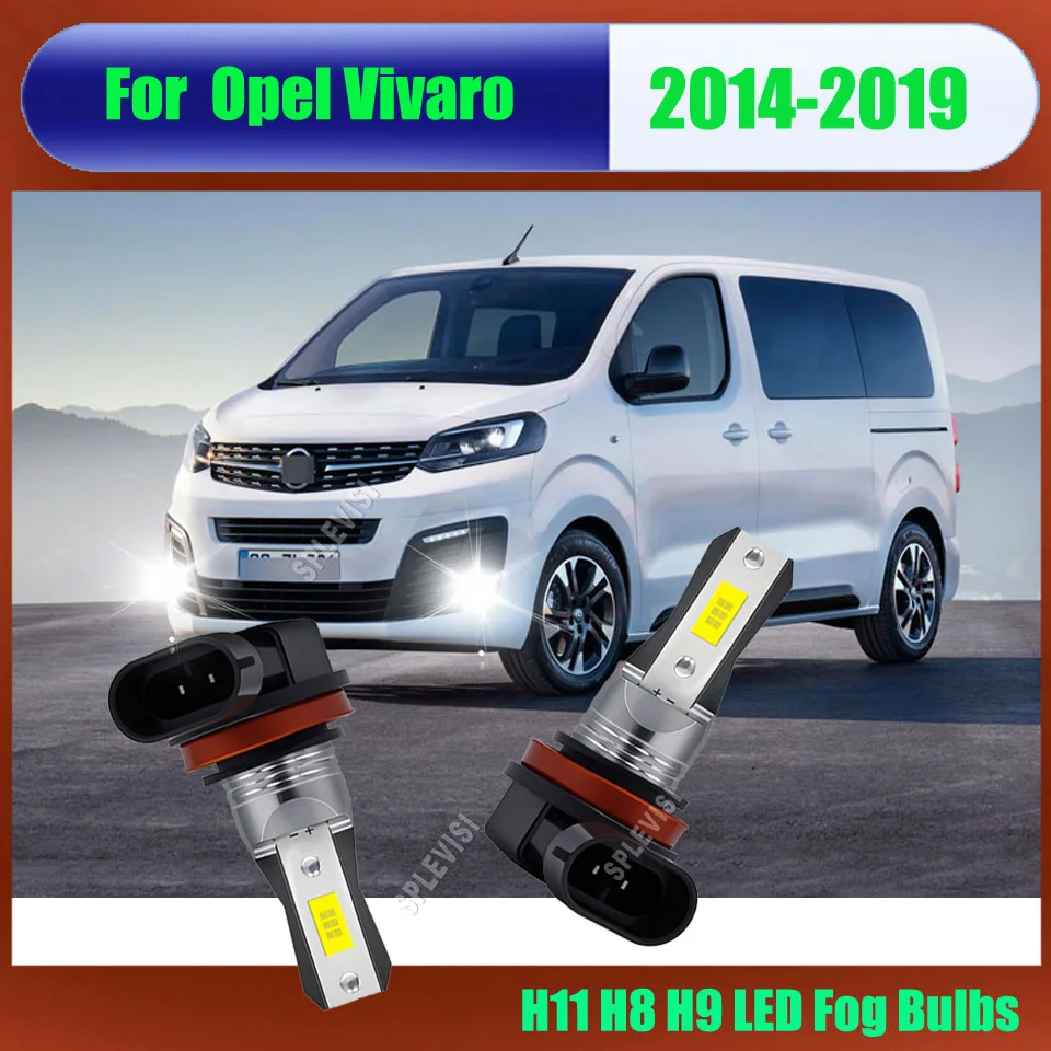 

2x 711 H11 LED Fog Light Bulbs -12v 6000K 4500LM Total IP67 Waterproof All Weather For Opel Vivaro 2014 2015 2016 2017 2018 2019