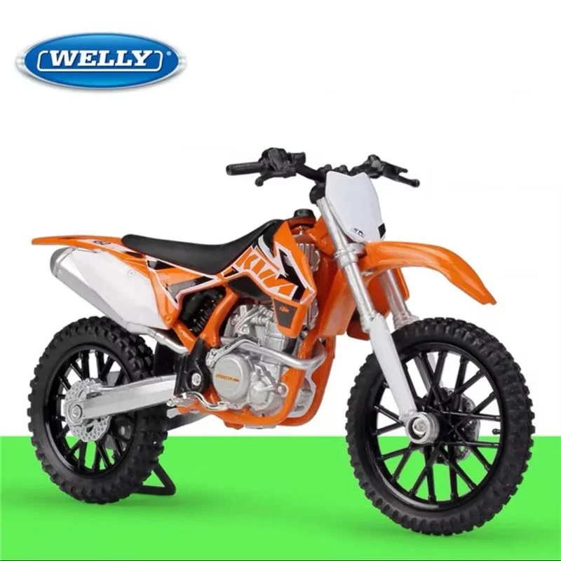 نموذج دراجة نارية Welly-model ktm sx-f ، مصنوع من السبائك ، معدن دييكاست ، سباق الشوارع ، محاكاة ، هدية للأطفال