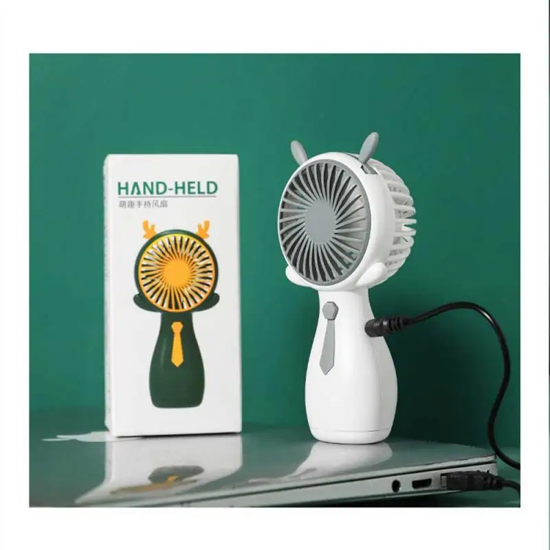 Cartoon Fan Handheld Oplaadbaar Voor Student Desktop Draagbare Ventilator Draagbare Hoge Kwaliteit Mini Fan Kleine Zak Fan Zomer