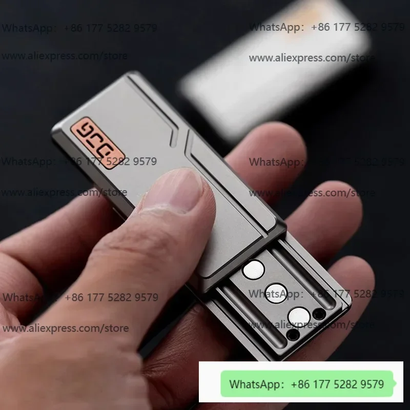 Dynamic EDC tuning fork ultra-thin 2-layer magnetic push plate titanium alloy popping coin decompression artifact toy
