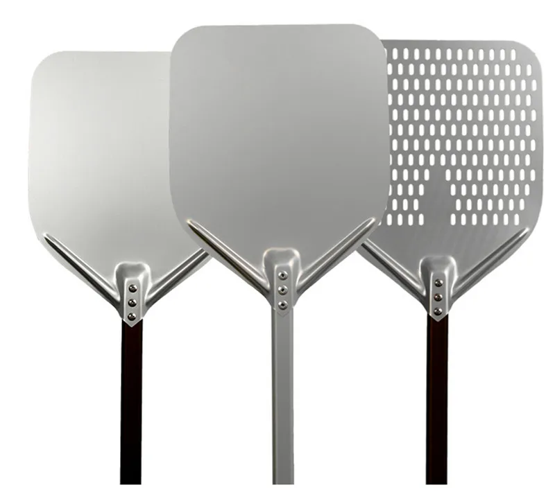 

Perforated Pizza Peel 12 X 14 Inch Rectangular Pizza Turning Peel Professional Anodized Aluminum Turning Pizza Paddle