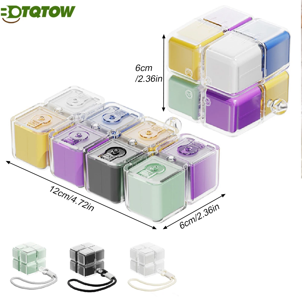 1PCS Weekly Pill Organizer - Foldable Travel Pill Organizer Magic Cube - Large Daily Pill Case for Fish Oil, Supplements, Sugar