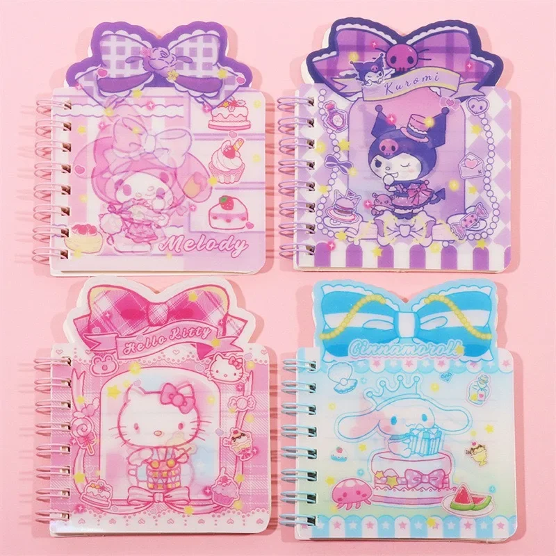 Sanrio Hello Kitty 3D Exercise Book Cartoon Anime Cute Kuromi My Melody Cinnamoroll Students Supplie Notebook Girl Holiday Gifts