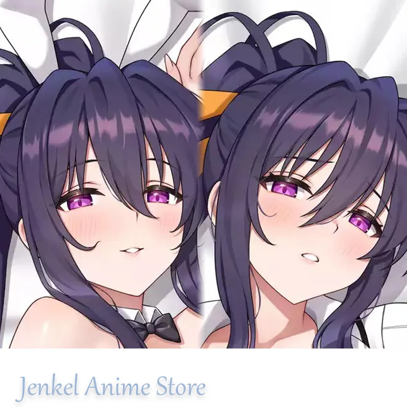 Funda de almohada Dakimakura Himejima Akeno High School Anime, tamaño real, estampado a doble cara, funda para almohada corporal