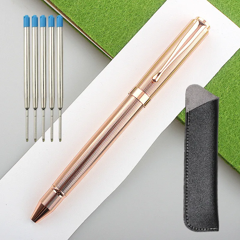 

Luxury high quality rose gold Business office Ballpoint Pen New student School Stationery Supplies Ball pointpens for writing