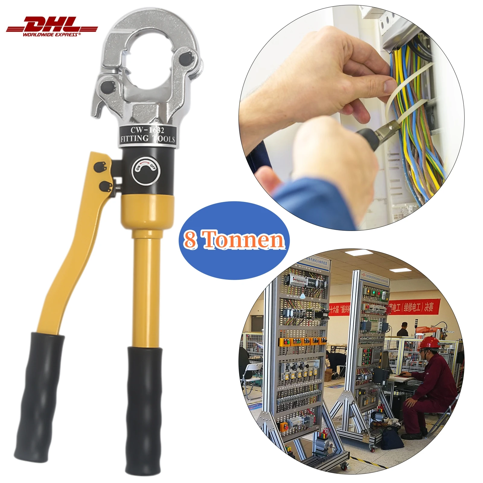 8 Tons Hydraulic Crimping Pliers  Tube Crimper  TH16-32mm Composite Pipe And Fittings Th Contour Crimper