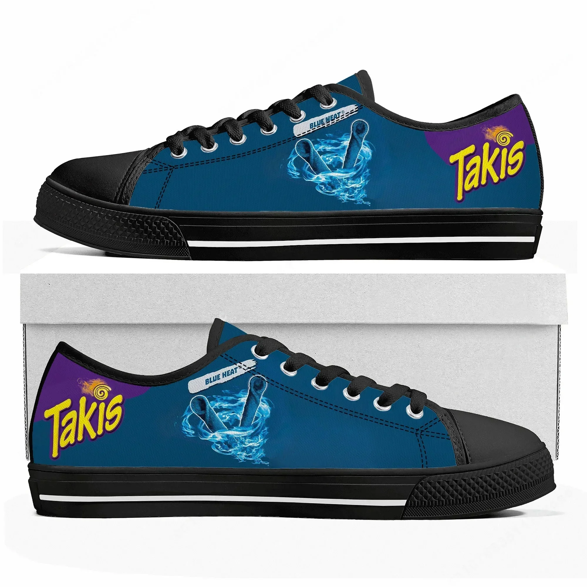 

Funny Takis Snack Print Low Top Canvas Shoes Custom Couple Sneakers for Teenagers