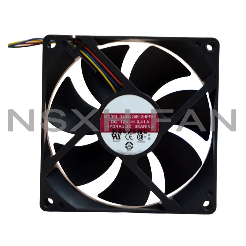 Rolamento de esferas PWM Ventilador, DS09225R12HPFAF, 9cm, 9cm, 4 Linhas, 9025, Novo