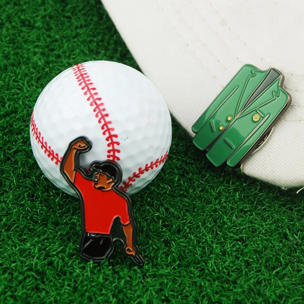 Alloy Marker Golf Ball Mark Green Jacket Tiger Golf Hat Clip Magnet Multicolor Golf Clip Marker Mark Golf Ball Position