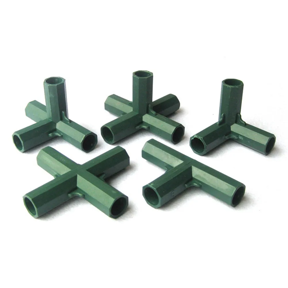 

10pcs 16MM PVC Fitting Stable Support Heavy Duty Greenhouse Frame Building Connector Right Angle 3 4 5-way Connector Garden Tool