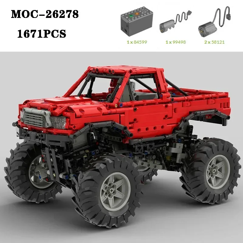 

Building Block MOC-26278 Pickup Truck Climbing Off-road Vehicle Assembly and Assembly Parts Model Adult and Children's Toy Gift