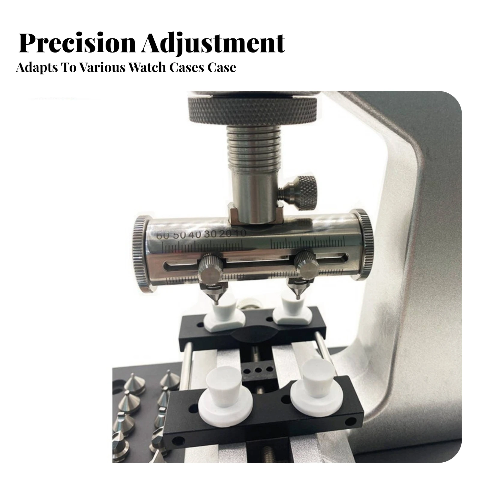 Bench Watch Opener with Adjustable Clamp Easy to Use Bench Watch Case Opener Heavy-Duty Rubber for Watchmakers, Service Counters