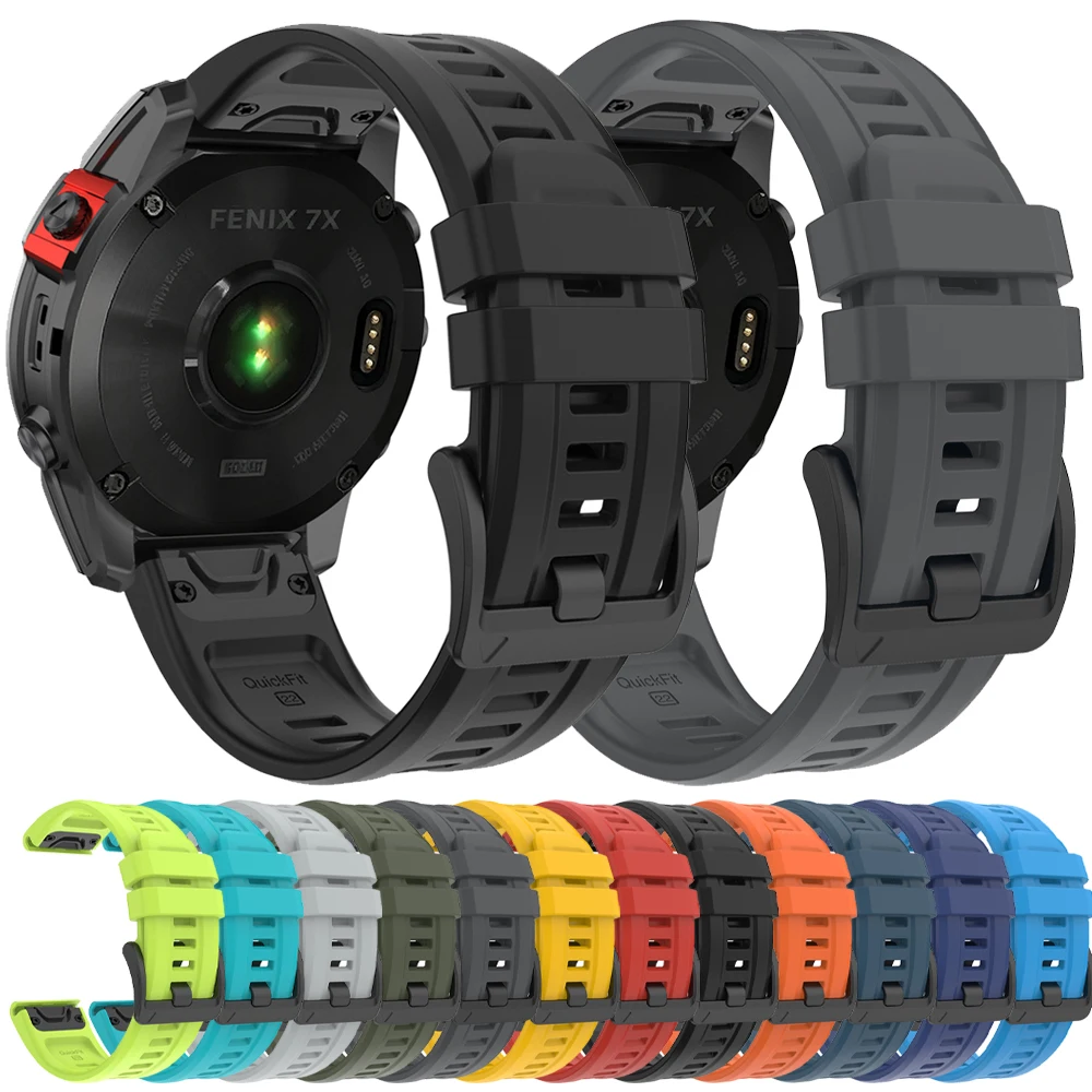QuickFit 22mm 26mm Armband für Garmin Epix Pro Gen 2 Silikonband für Garmin Fenix 8 8Pro E 7 7X 5Plus 6 6XPro Enduro 3 Uhrenarmband