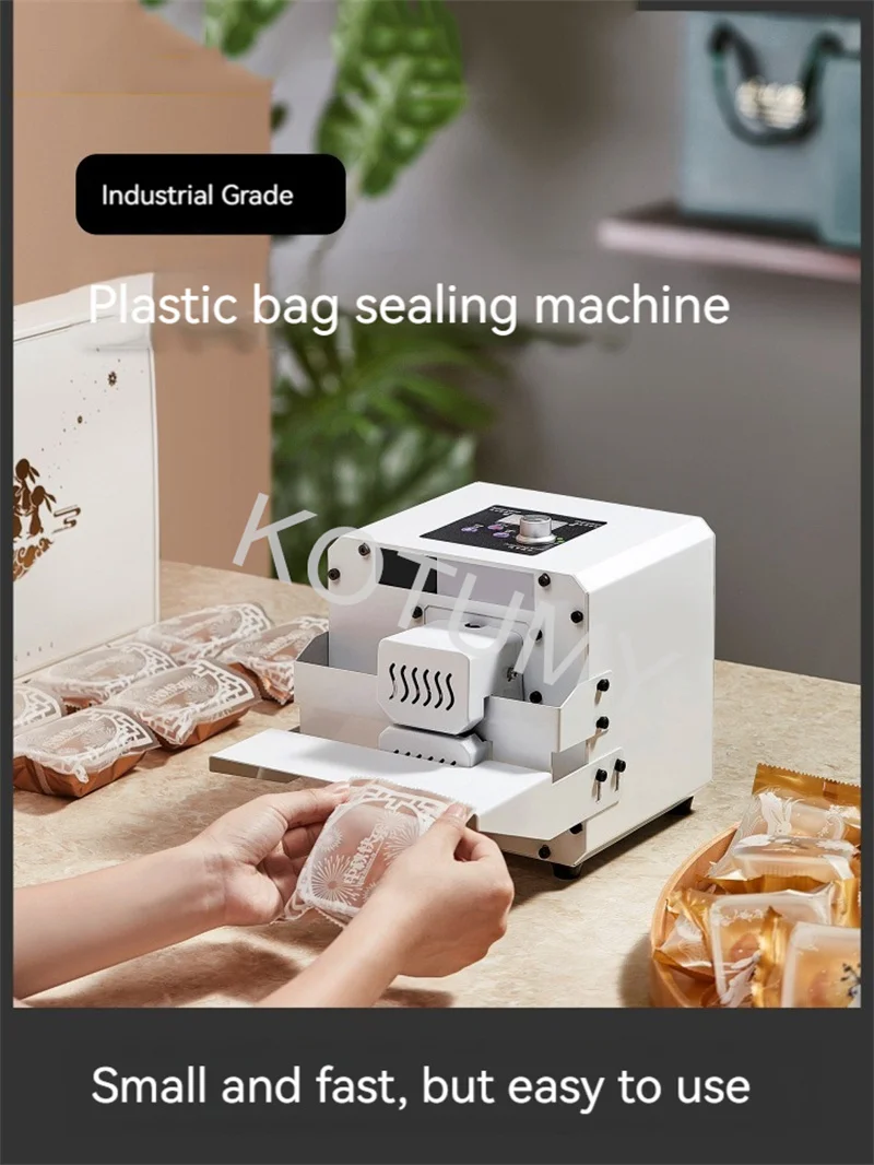 Commercial Heat Bag Sealing Machine 80W Package Sealer Bags Temperature-controllable Thermal Plastic Food Bag Closure Storage