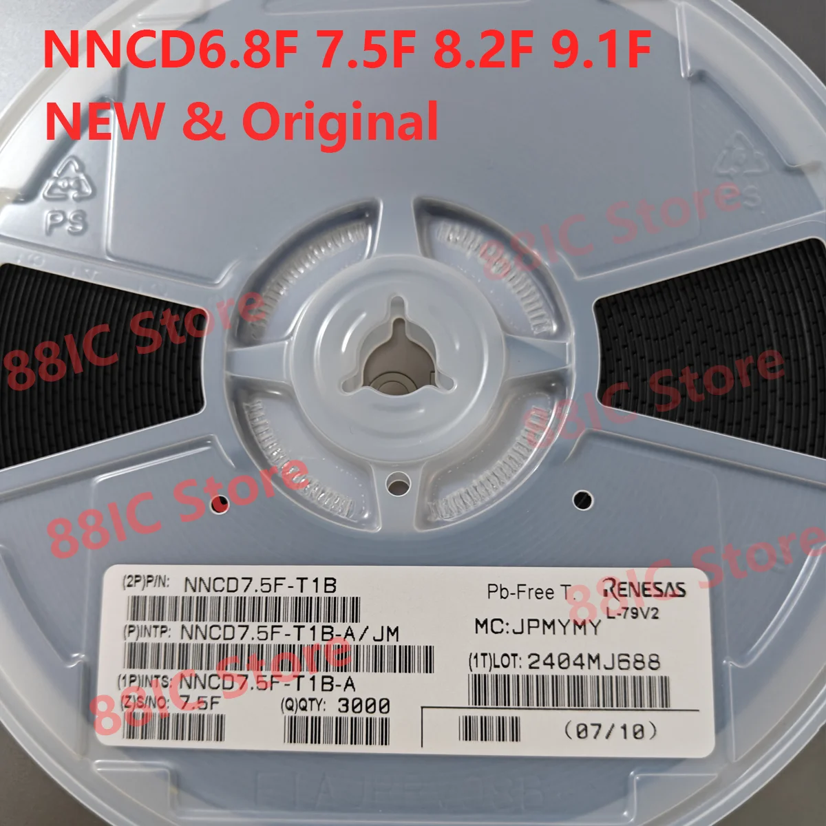 New original NNCD6.8F-T1B-A RENESAS NEC NNCD7.5F NNCD8.2F NNCD9.1F NNCD3.6F NNCD3.9F NNCDF4.3F NNCD5.1F NNCD6.2F SOT23