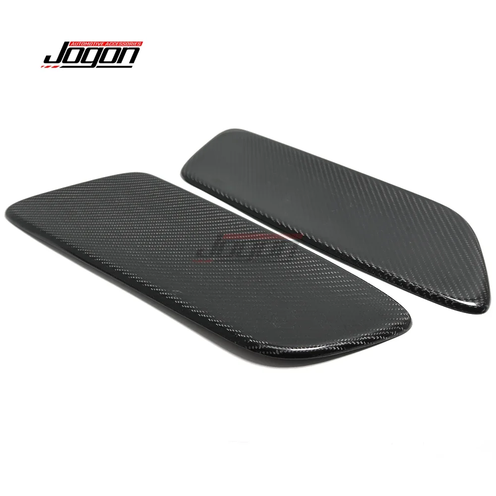 

2PCS Carbon Fiber Car Interior Rear Seat Armrest Panel Cover Stickers Trim Accessories for Ford Mustang GT S650 V8 2015-2022