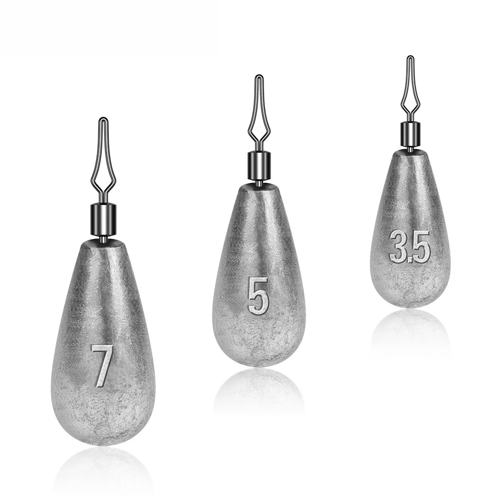 Fishing Accessories Leaded Jig Head 3.5g 5g 7g 10g 14g 20g Pendant Plumb Pendant Lead Sinkers Fishing Sinker For Drop Shot Lure