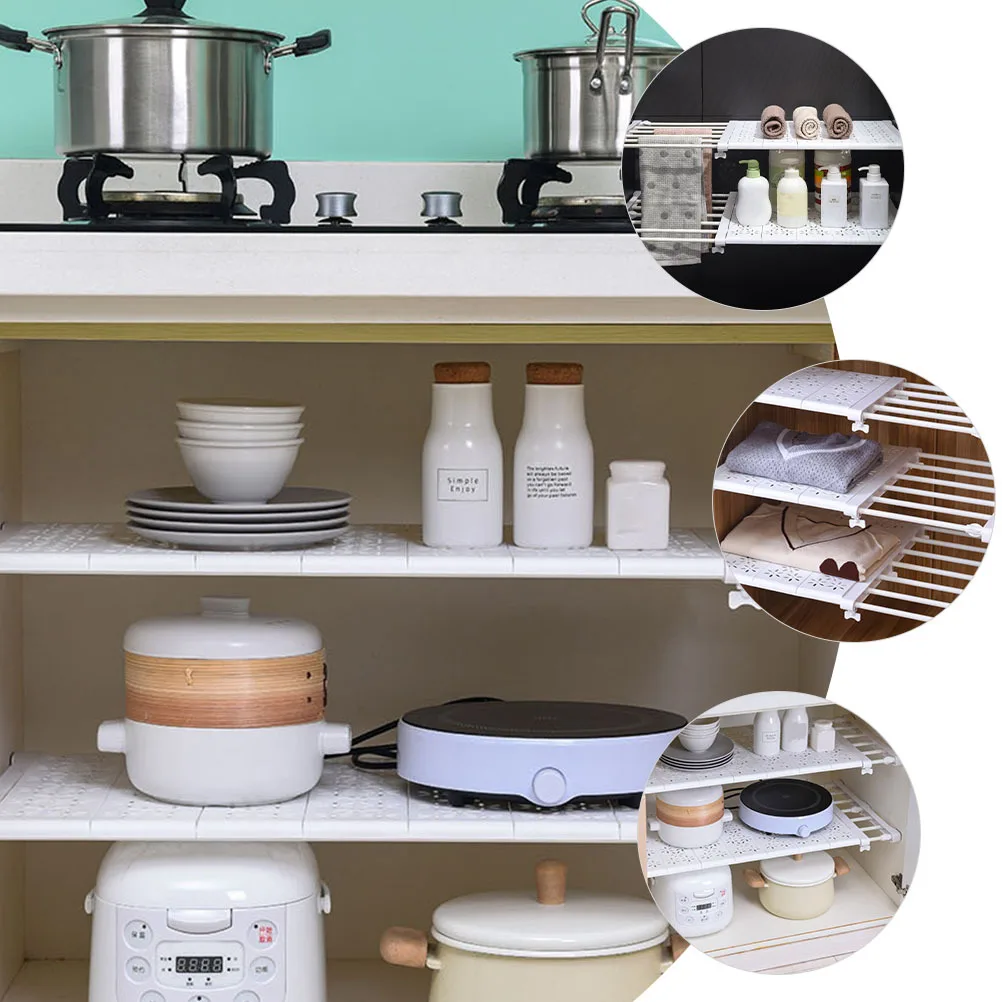 ชั้นวางของในตู้เสื้อผ้าแบบปรับได้ ขยายได้ ใช้แบ่งช่องเก็บของในตู้เสื้อผ้า ตู้เก็บของ ตู้ล็อกเกอร์ ชั้นวางของในตู้เสื้อผ้าแบบปรับได้