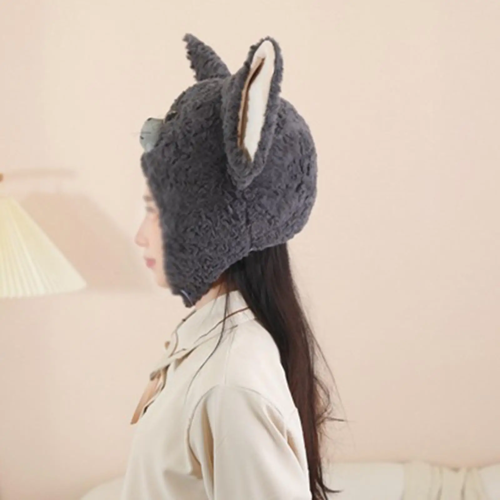 

Curly Cat Shaped Headgear Hat Comfortable Decoration Funny Cute Soft Unique