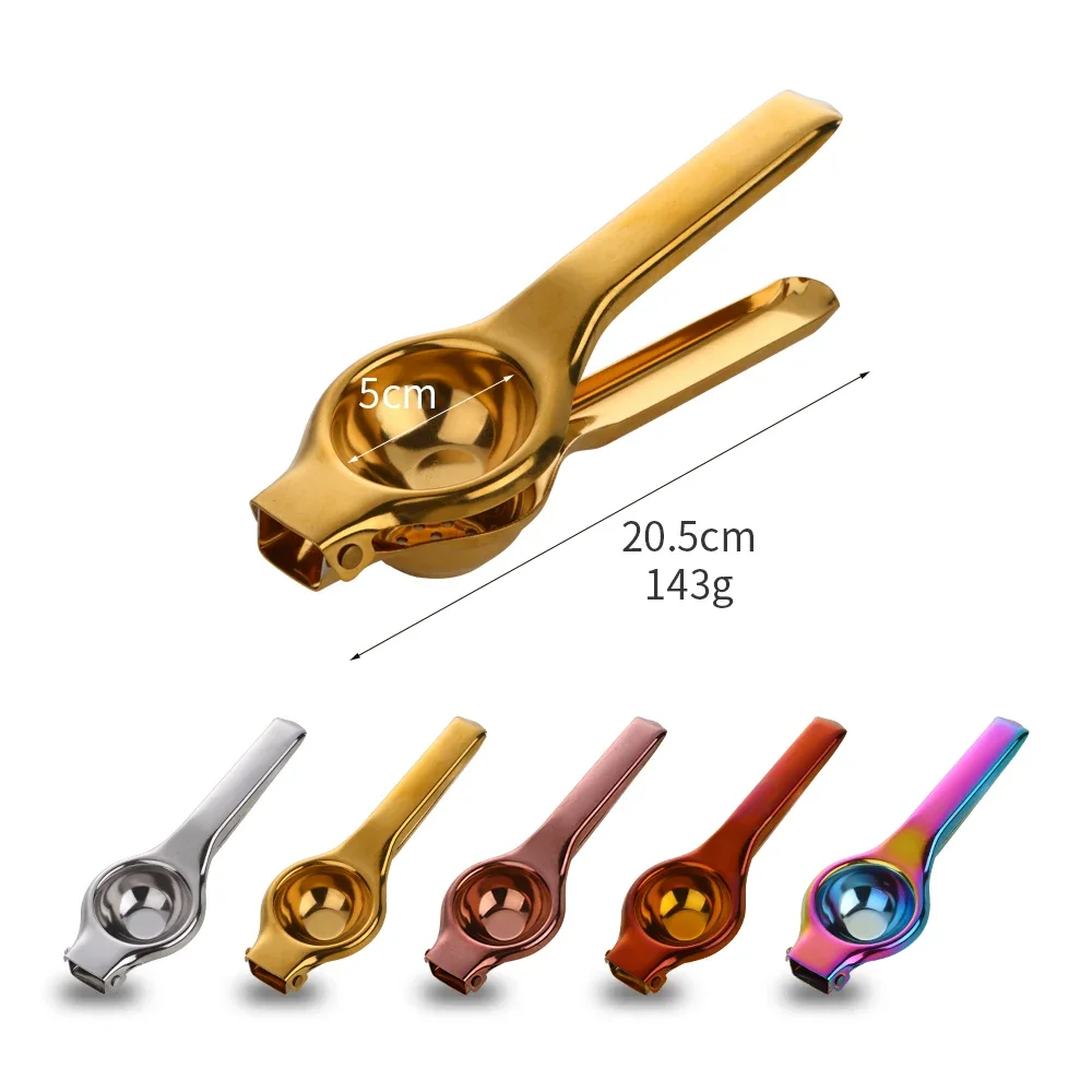 Gold Stainless Steel Manual Juicer Household Lemon Clip Creative Orange Juicer Squeezer Fruit Hand Pressing Kitchen Accessories