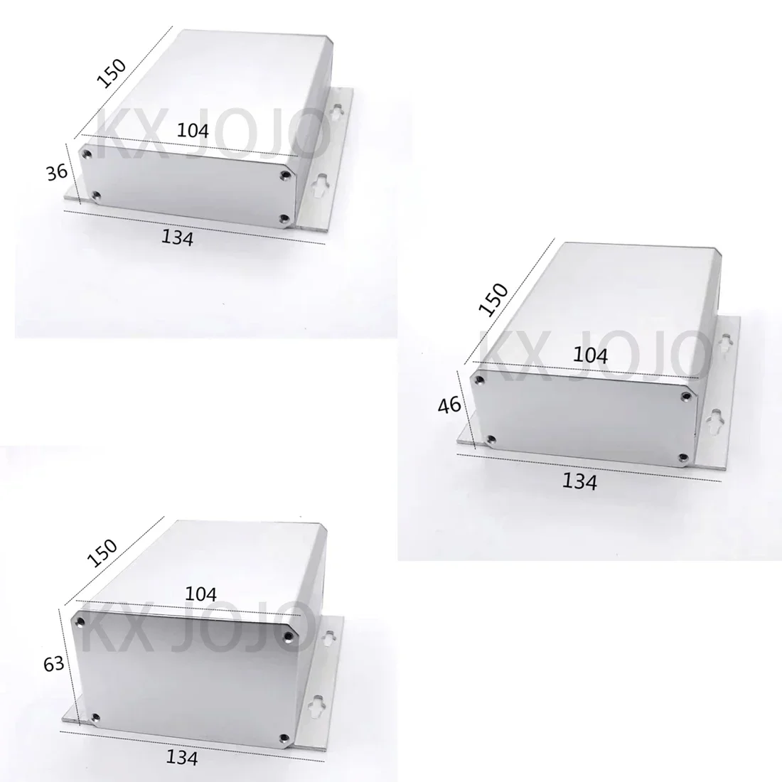 

Aluminum Enclosure 134*36/46/63*150mm Split Box PCB Instrument Box Silver With Ears DIY Electronic Project Case