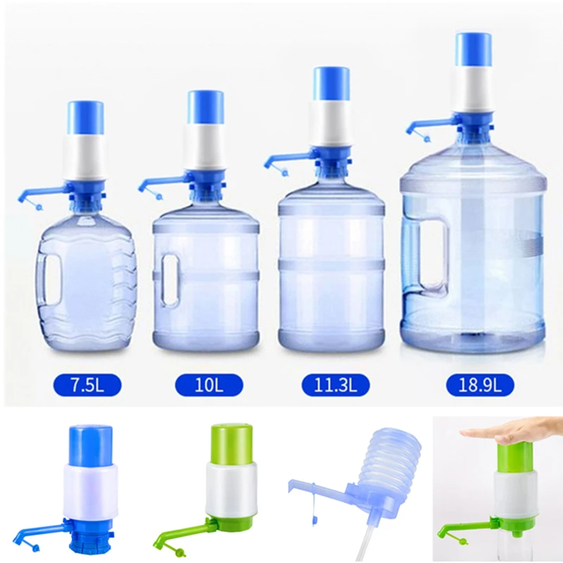 Portable Bottled Drinking Water Hand Press Removable Tube Manual Pump Dispenser