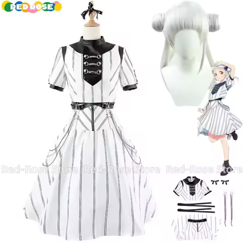 Anime LoveLive!Superstar!! Arashi Chisato Cosplay Costume Second Sparkle Liella! Wig Stripe Skirt Woman Lovely Halloween Suit