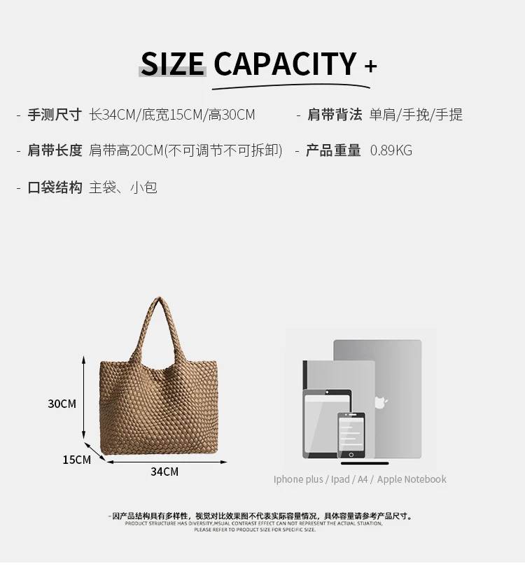 Hochwertige Handgewebte Nylon-Schultertasche mit Großer Kapazität für Damen, Hochwertiges Design, Luxuriöse Verarbeitung, Modische Damenhandtasche – Detail 1
